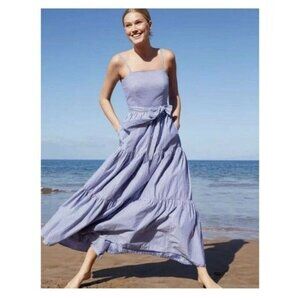 EUC J CREW Tiered maxi dress in stripe item G5137